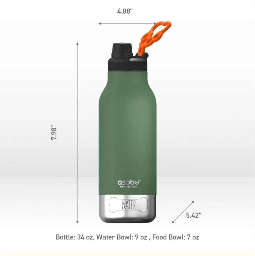 Asobu Green Barky Bottle 34oz Bottle